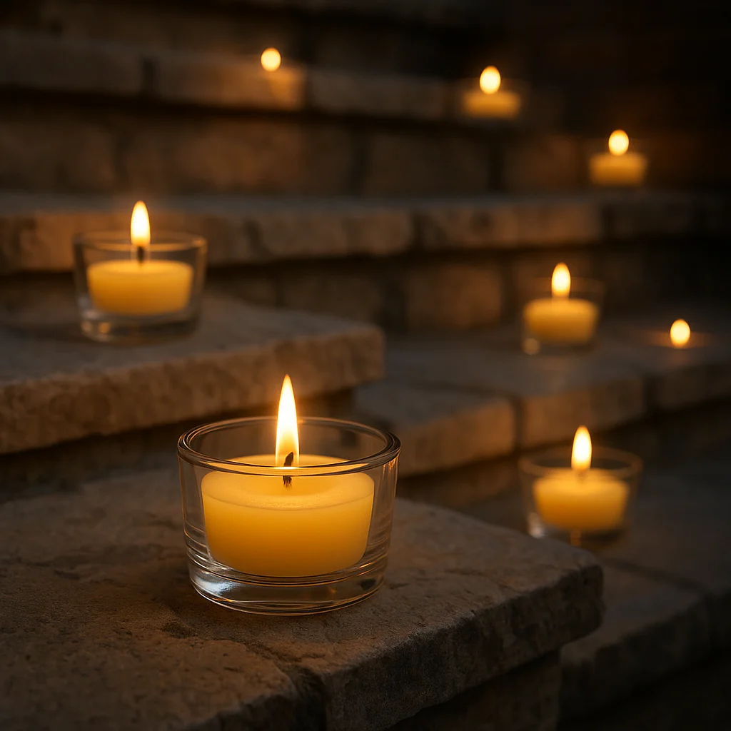 Elegant Clear Glass Tea Light Candle Holder - Image 5