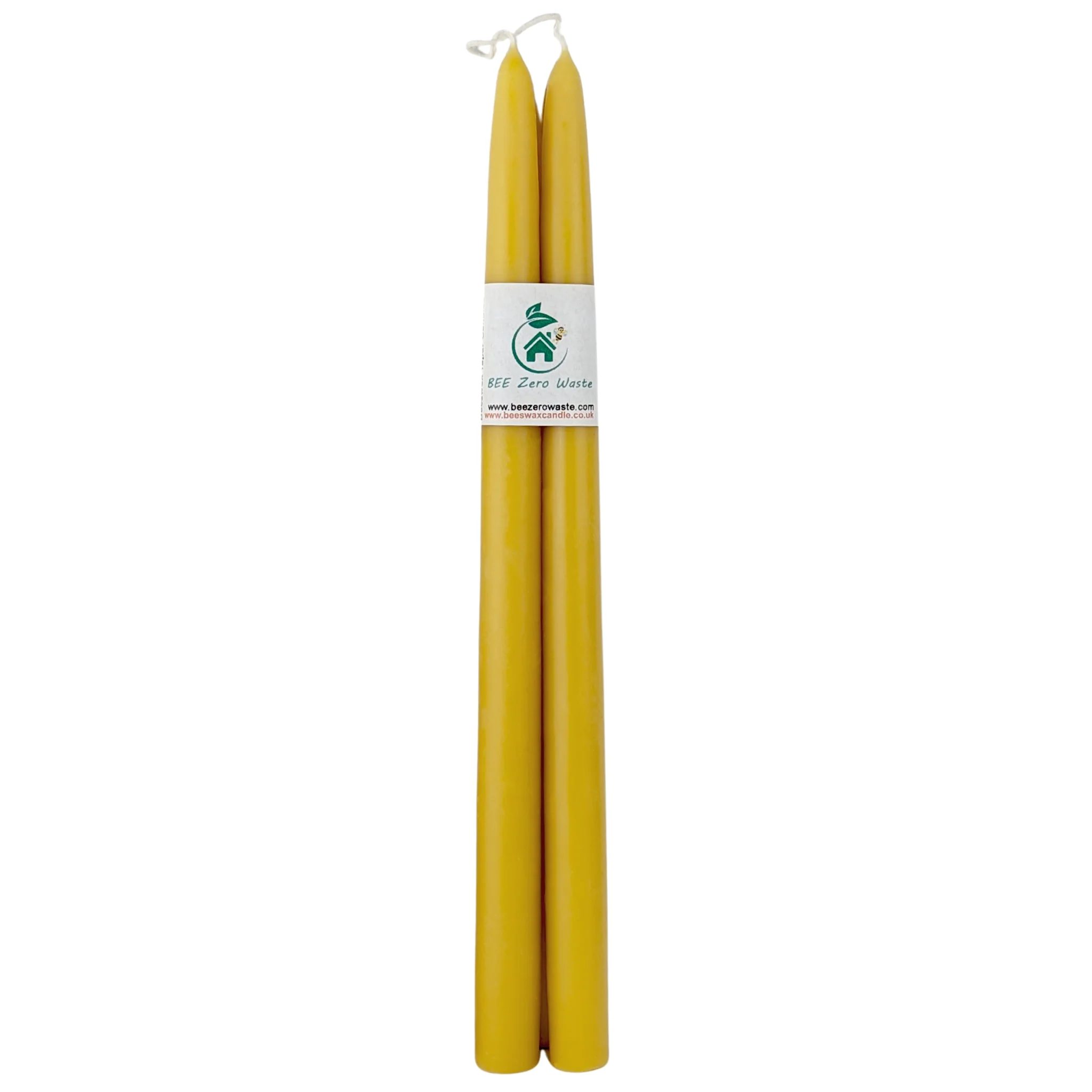 Hand-Dipped Beeswax Taper Candles - Pair (2 Candles) - Image 9