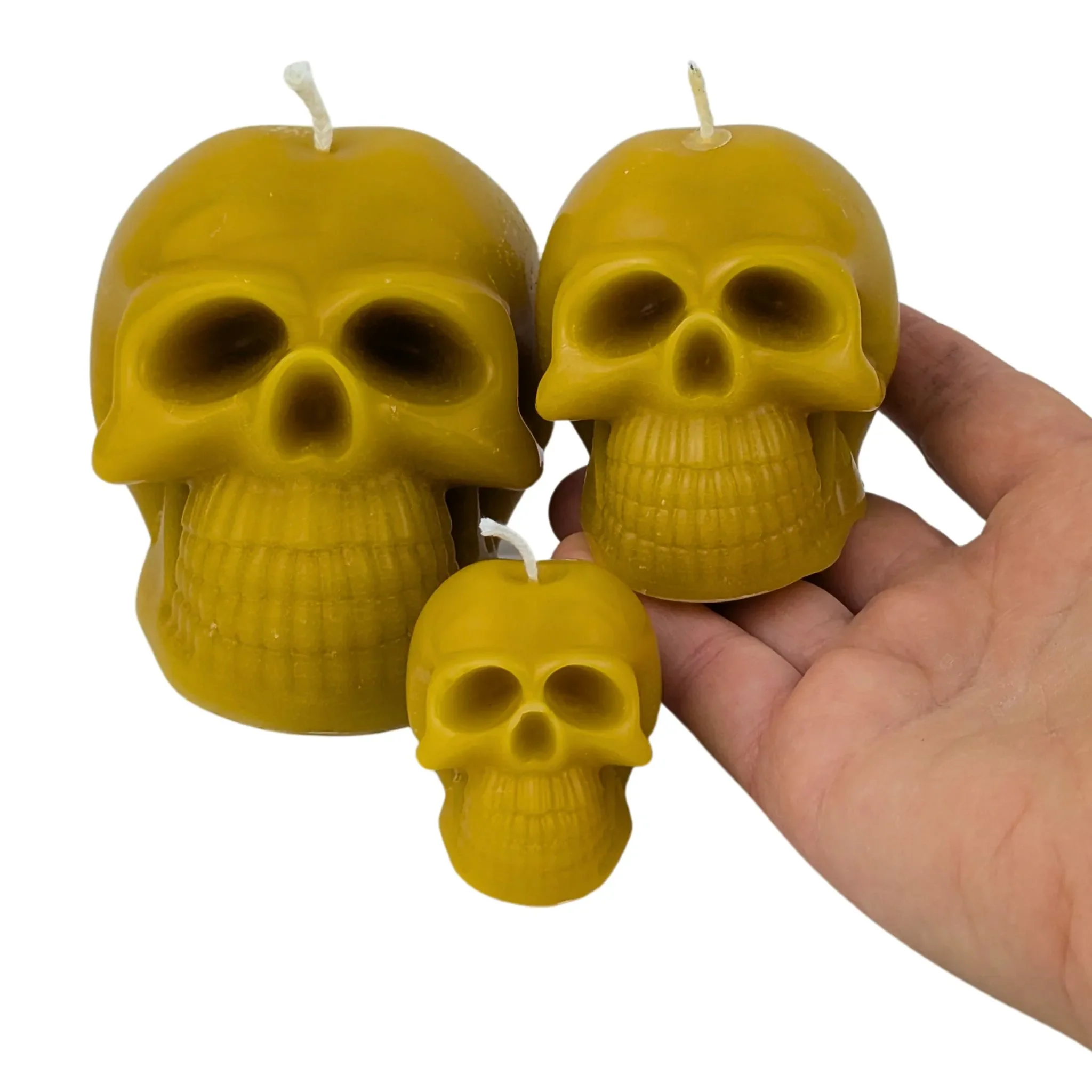 Skull Beeswax Candle Trio - Image 3