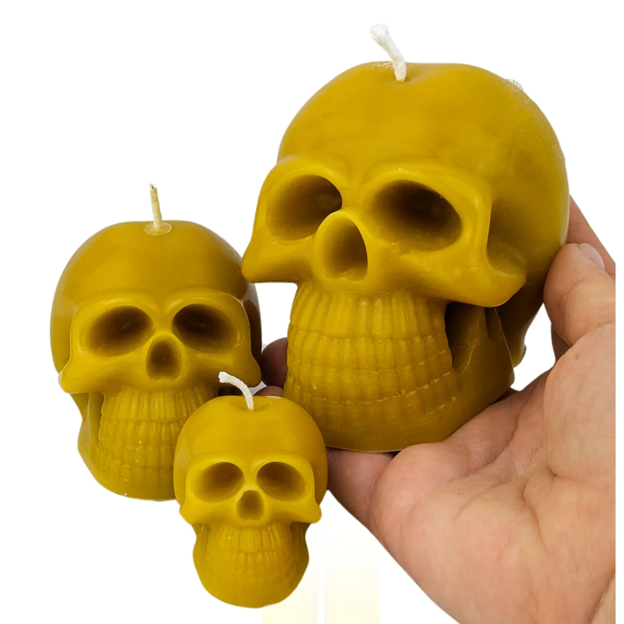 Skull Beeswax Candle Trio - Image 4