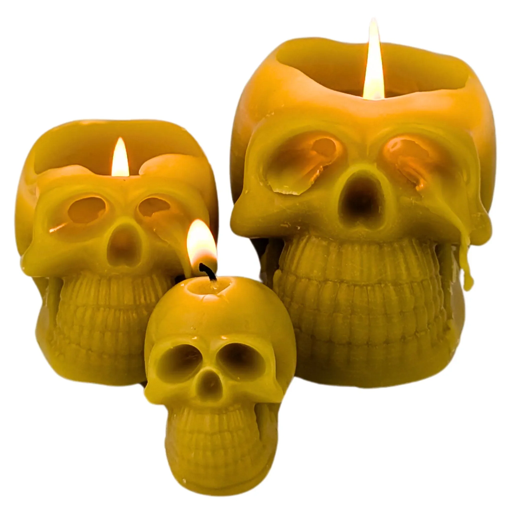 Skull Beeswax Candle Trio - Image 5